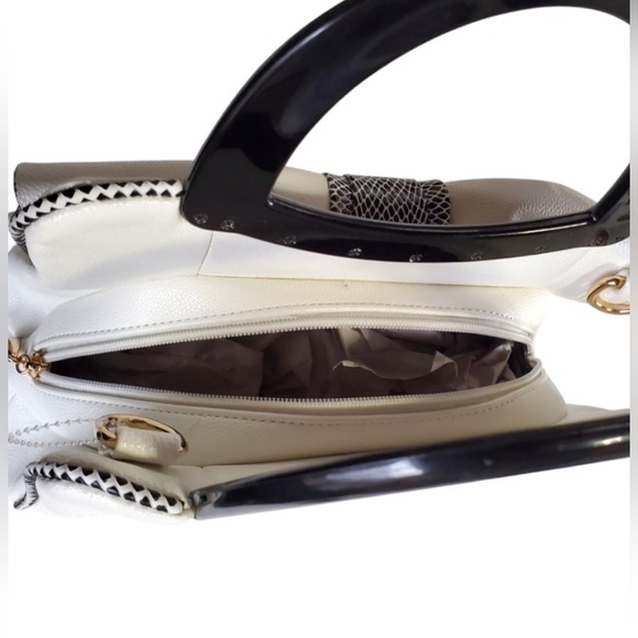 STUFF THE BAG White Bow Tote/crossbody. And Glam and fun. REBECCA MINKOFF - Picture 5 of 11
